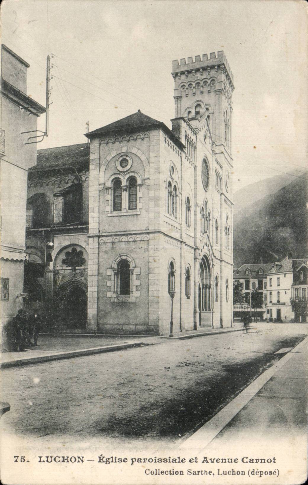 CPA Luchon Eglise paroissiale er avenue Carnot 