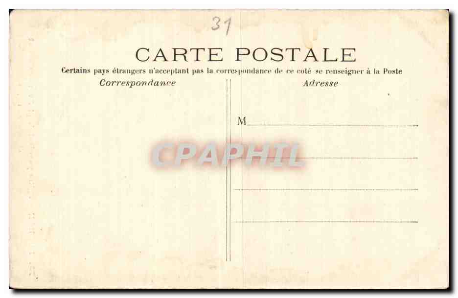CPA Luchon Eglise paroissiale er avenue Carnot  — Rückseite
