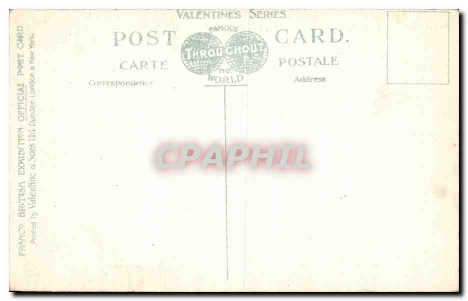 CPA Great Britain London Royal pavillon Franco British exhibition London 1908 — Rückseite