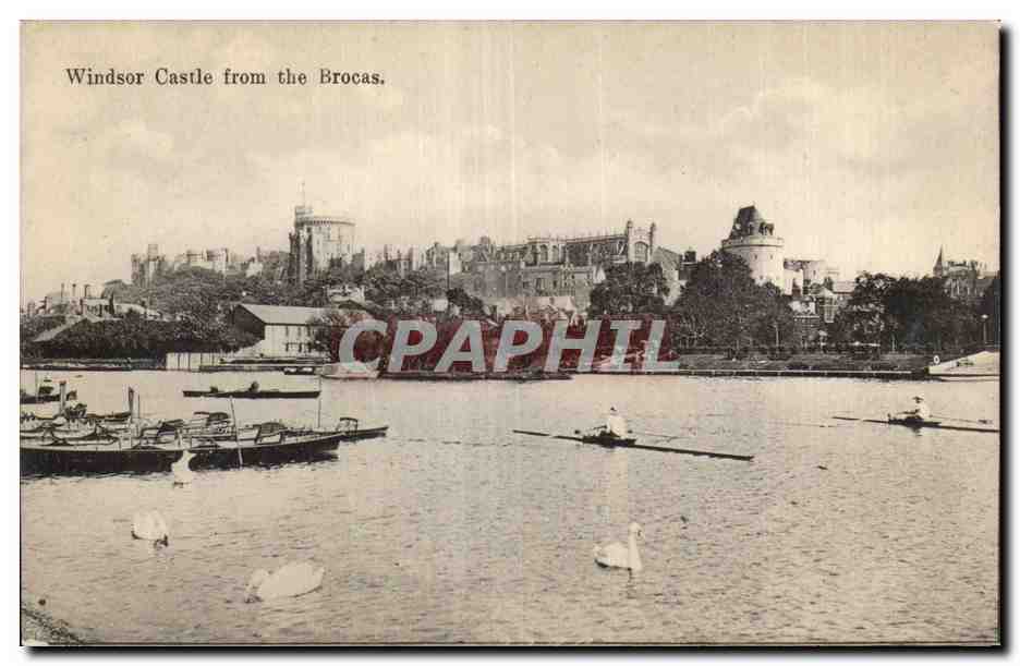 CPA Great Britain Windsor castle from the brocas