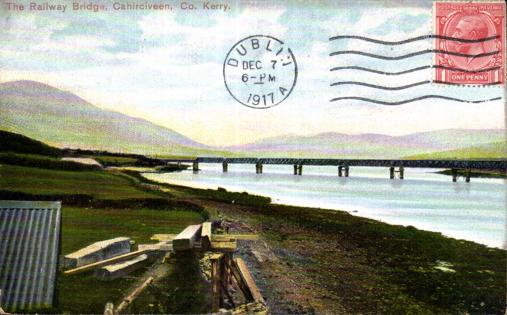CPA The Railway Bridge Cahircveen Co Kerry irlande Ireland 