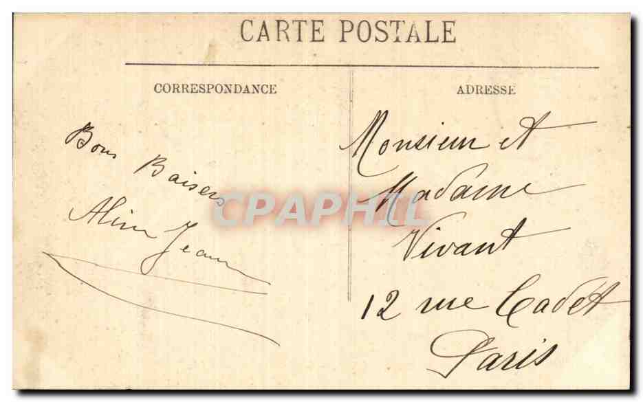Paris - Inondations de Paris 1910 - Le Pont des Arts - CPA  — Rückseite