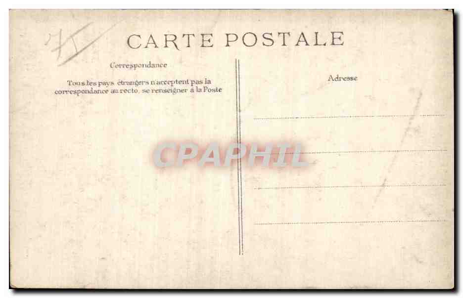 Flood of the Seine — Paris - Rue de l'Université — Publisher C.D.P. — Back