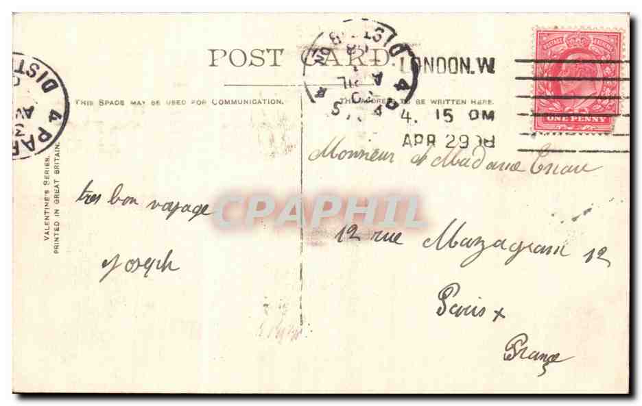 Angleterre - England - Regent Street - London - CPA  — Rückseite