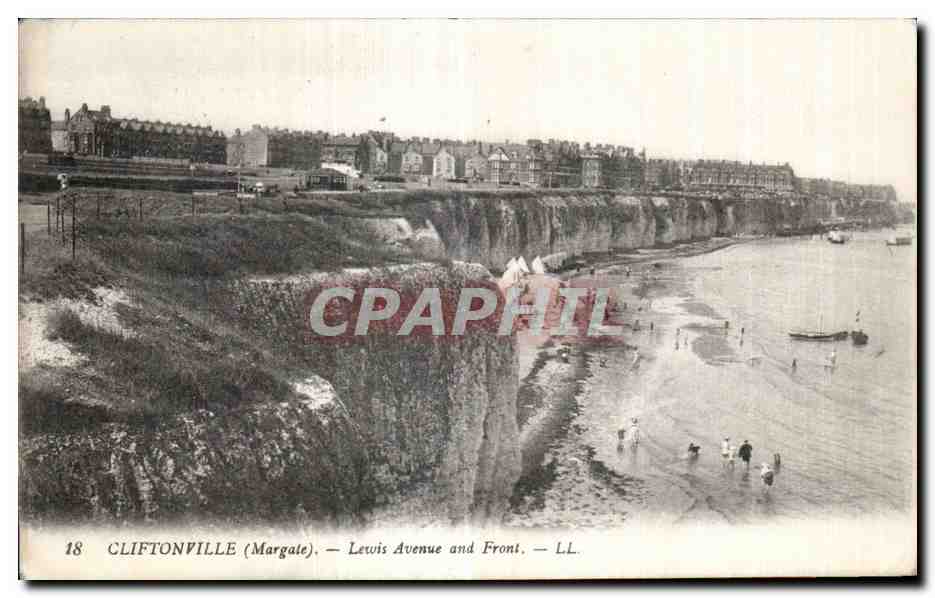 Angleterre - England - Kent - Margate - Cliftonville - Lewis Avenue and Front - CPA 