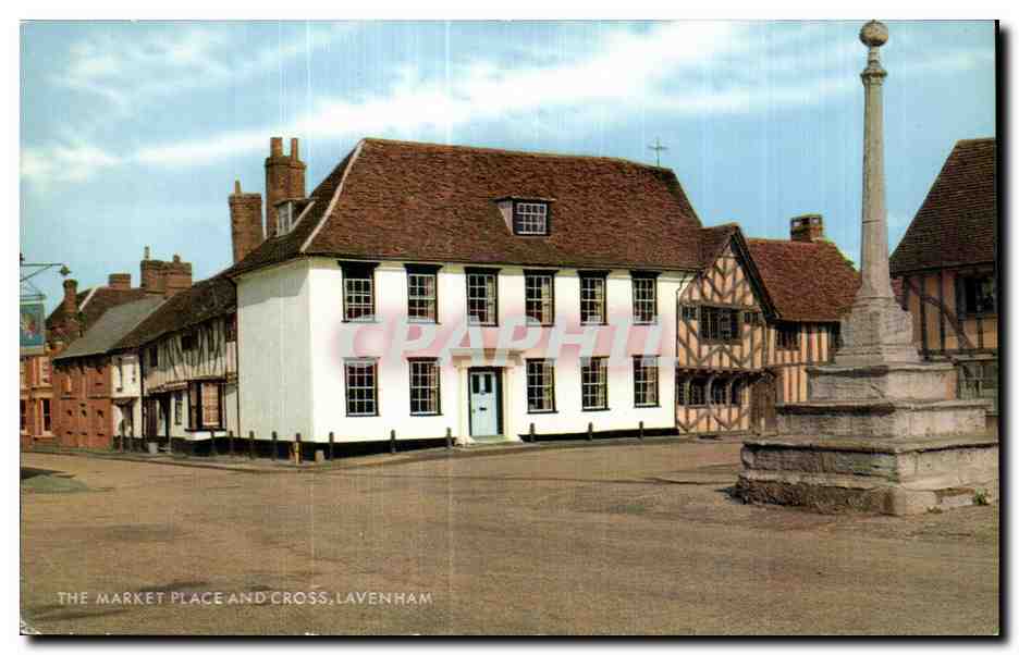 Angleterre - England - Lavenham - Suffolk - The Market Place and Cross - CPSM