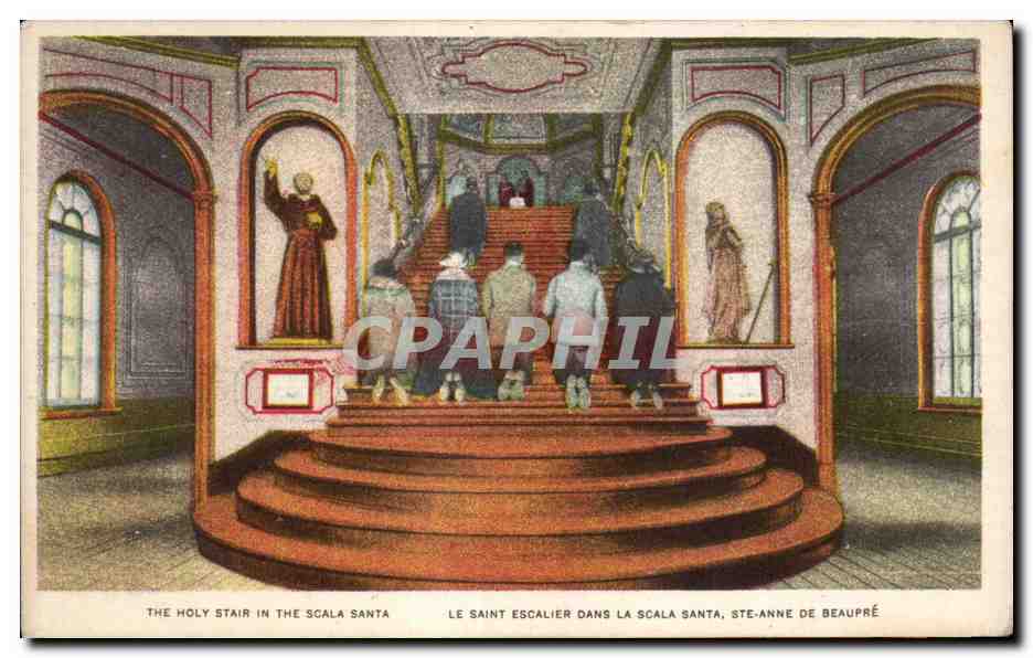 Die heilige Treppe in der Scala Santa, Ste-Anne de Beaupré — unbekannter Verlag, Seriennummer nicht sichtbar
