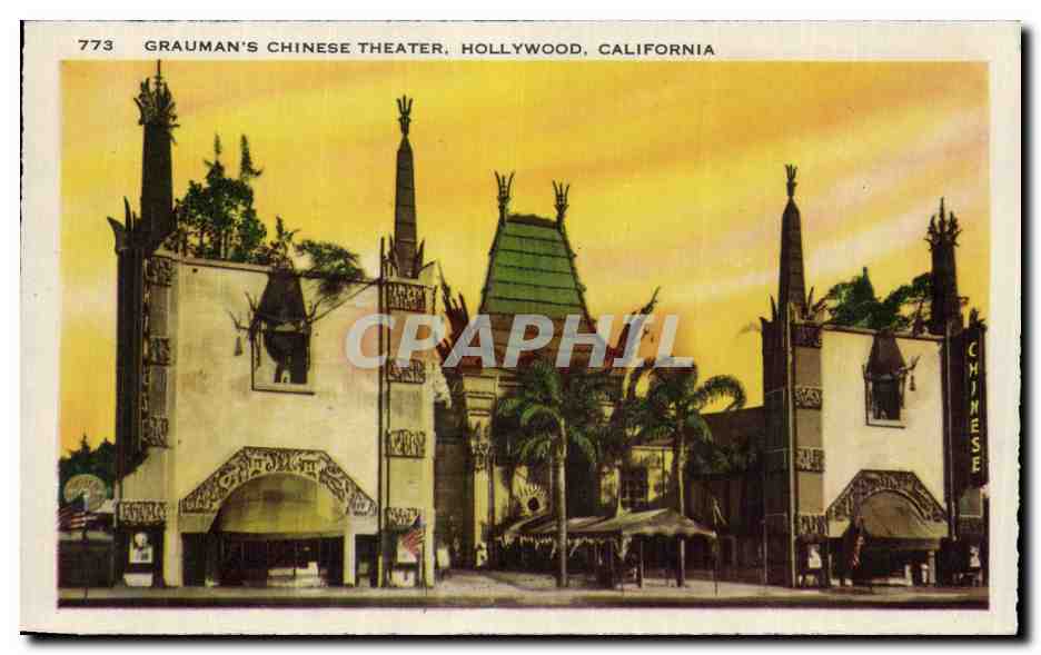 CPA Planetarium and View of Hollywood California — Rückseite