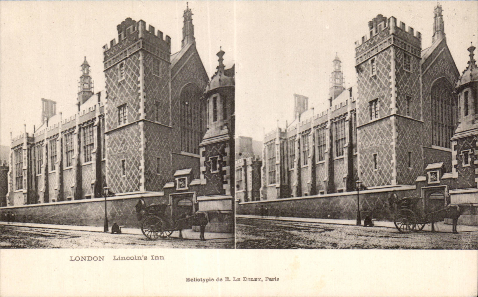 Carte Stereoscopique - London - Lincoln s Inn - CPA 