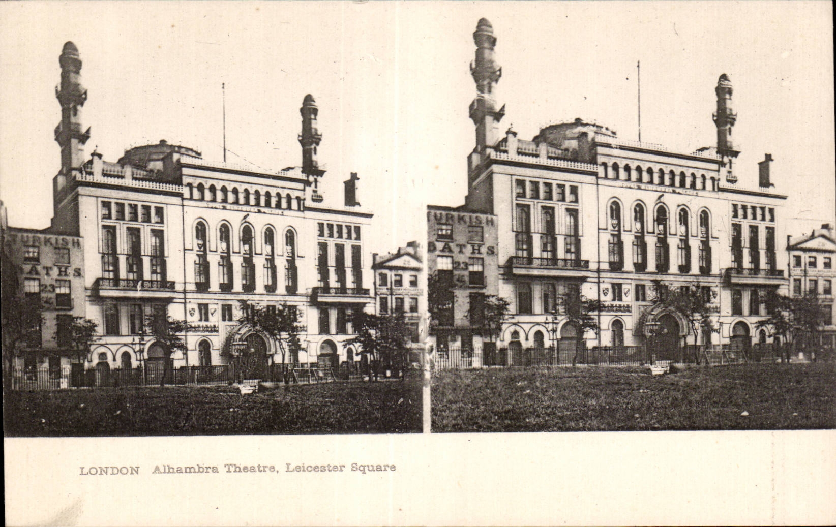 Carte Stereoscopique - London - Alhambra Theater - Leichester Square - CPA 