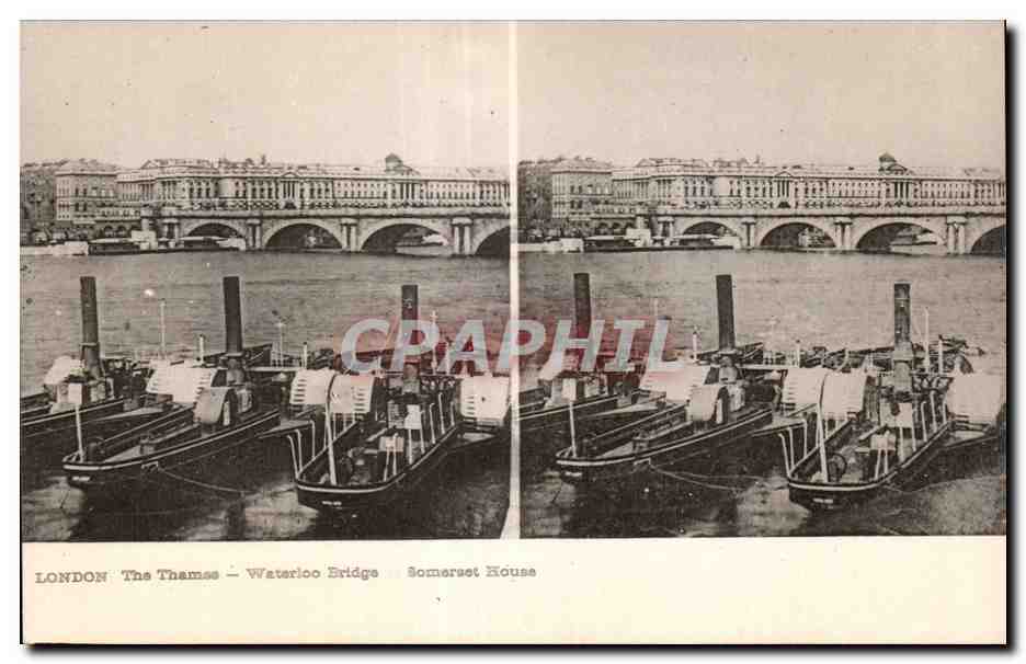 LONDRES - Le fleuve Thames - Waterloo Bridge - Somerset House