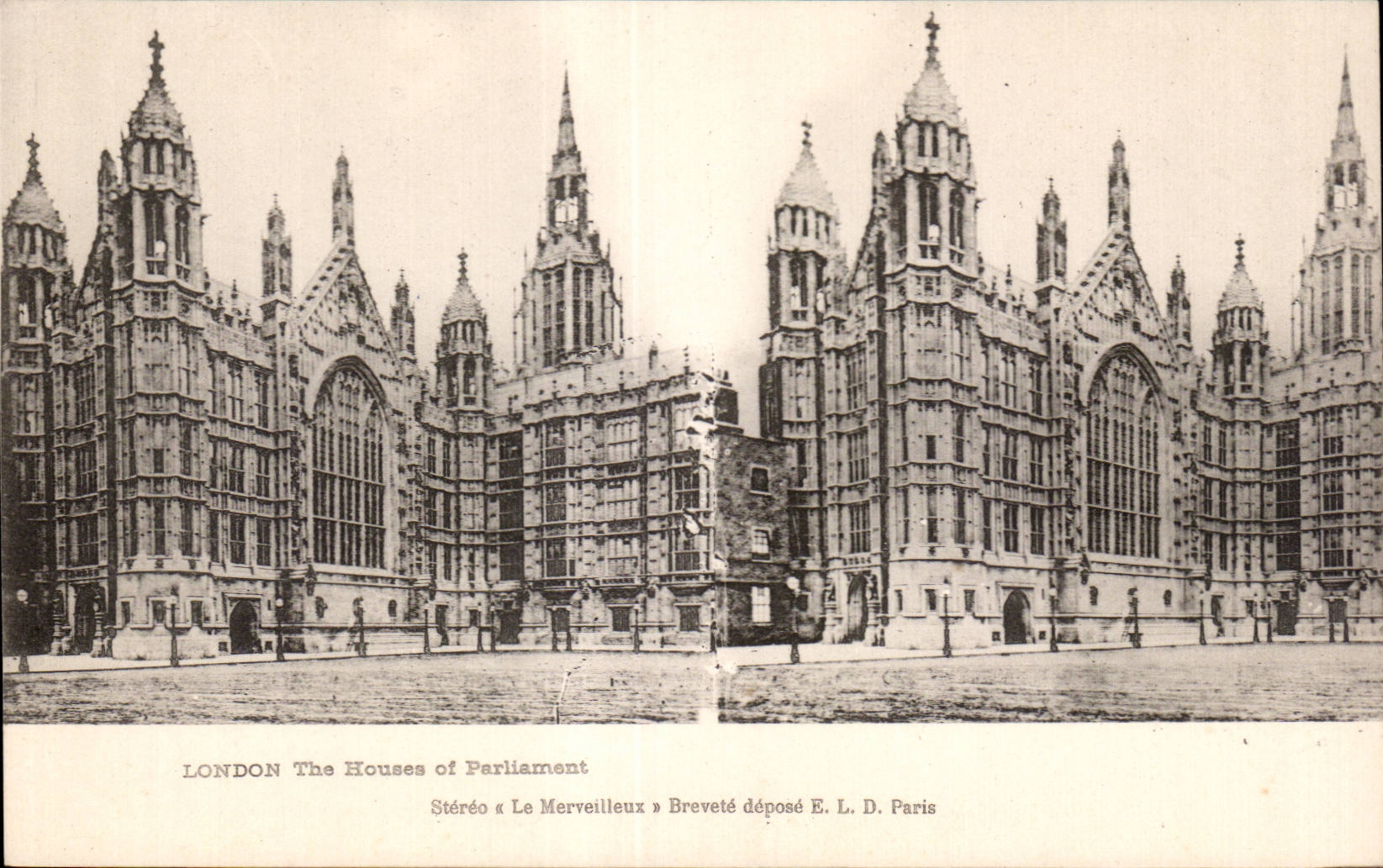 Carte Stereoscopique - London -The House of Parliament - CPA 