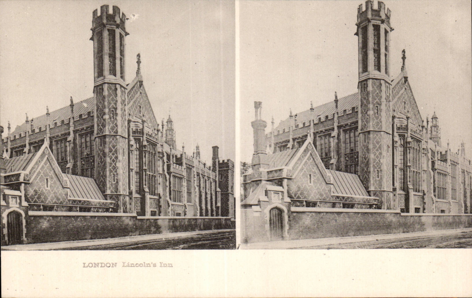 Carte Stereoscopique - London - Lincoln s Inn - CPA 