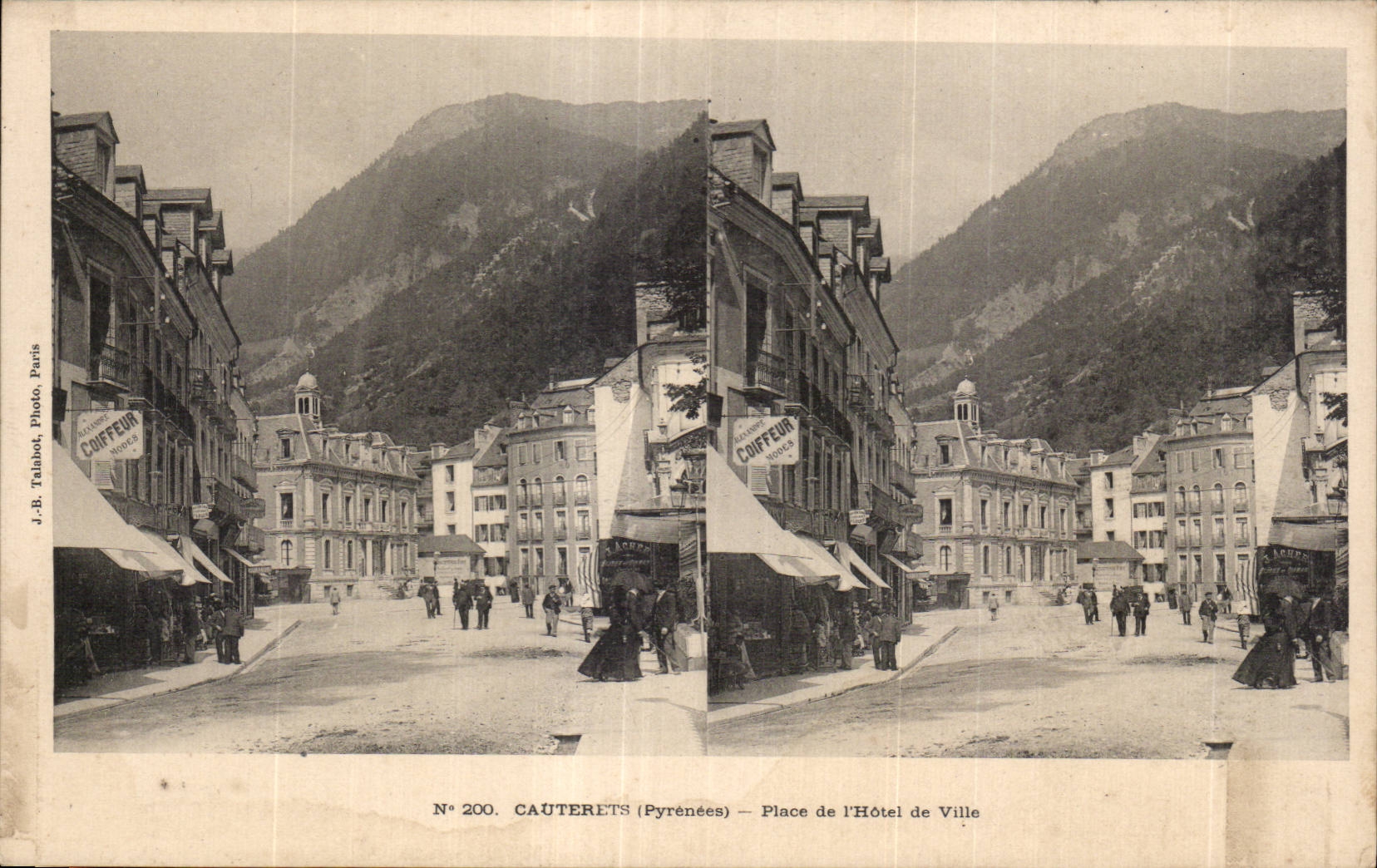 Cauterets (Pyrénées) — Platz des Rathauses — J.B. Talabot, Paris, N° 200