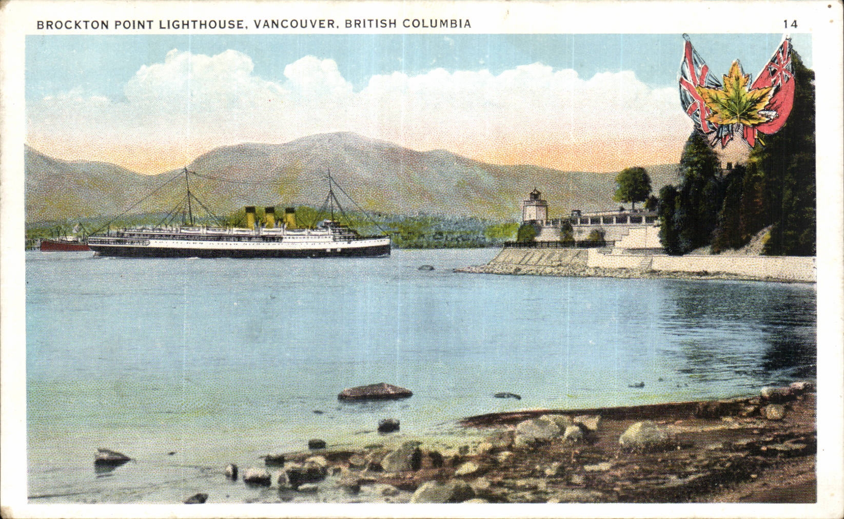 CPA Brockton Point Lighthouse vancouver British Columbia Bateau 