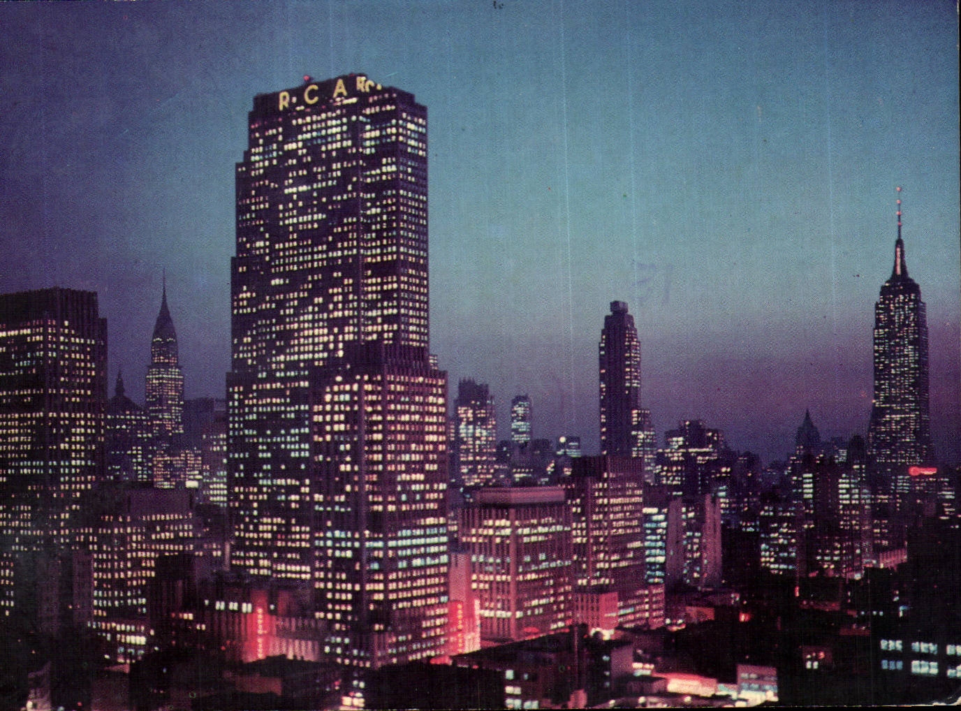 CPA Night Falls on Midtown Manhattan New York City
