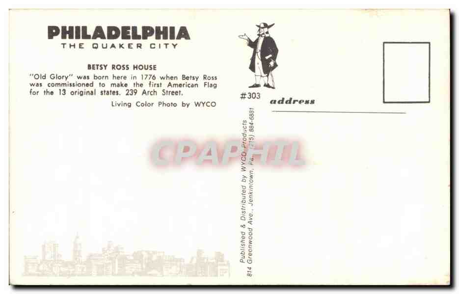 CPA Philadelphia The Quaker City — Rückseite