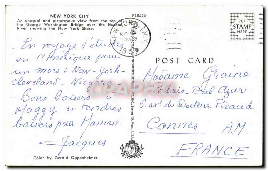 CPA New York City An unusual and picturesque — Rückseite