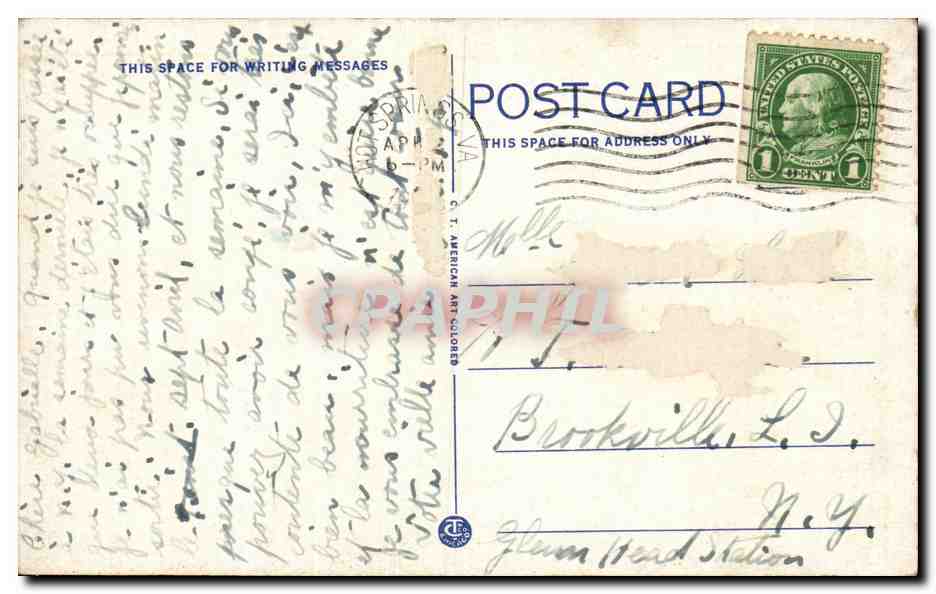 CPA The Homestead Hotel And Cottages Hot Springs  — Rückseite