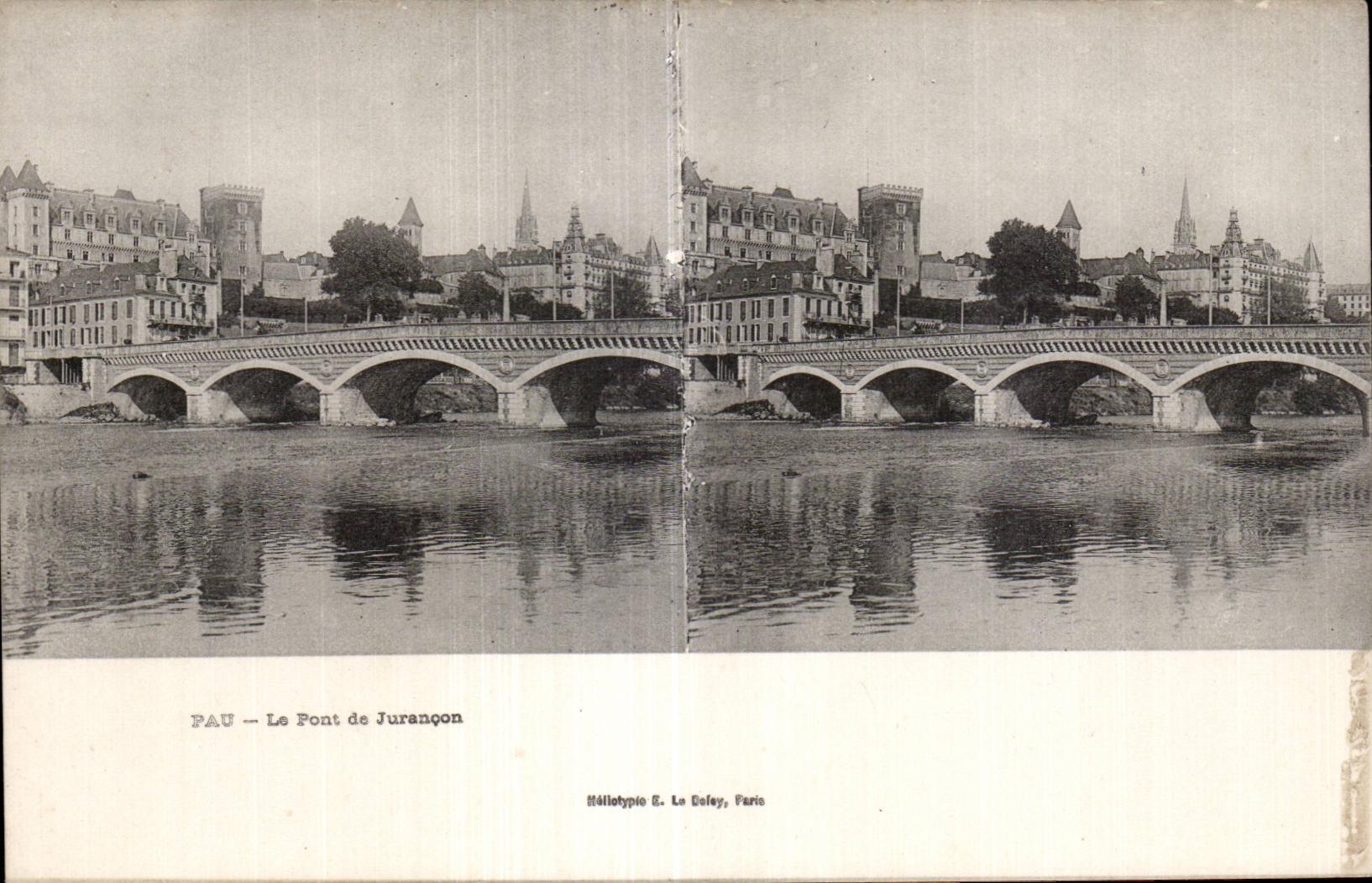 Pau — Le Pont de Jurançon — Héliotypie E. Le Daley, Paris