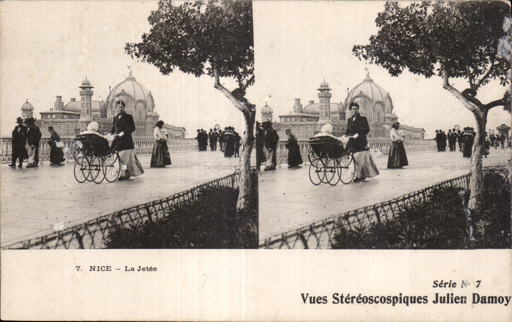 Carte Stereoscopique - Nice - La Jetee - Julien Damoy - CPA 
