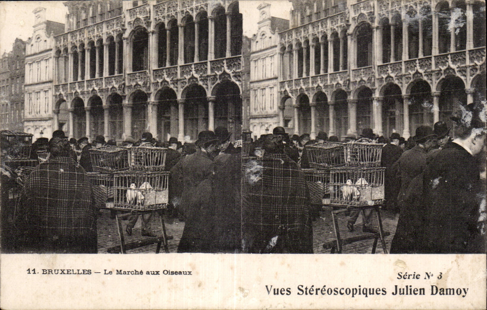 Brüssel — Der Völlerverkauf — Stereoskopische Ansichten Julien Damoy, Serie Nr. 3