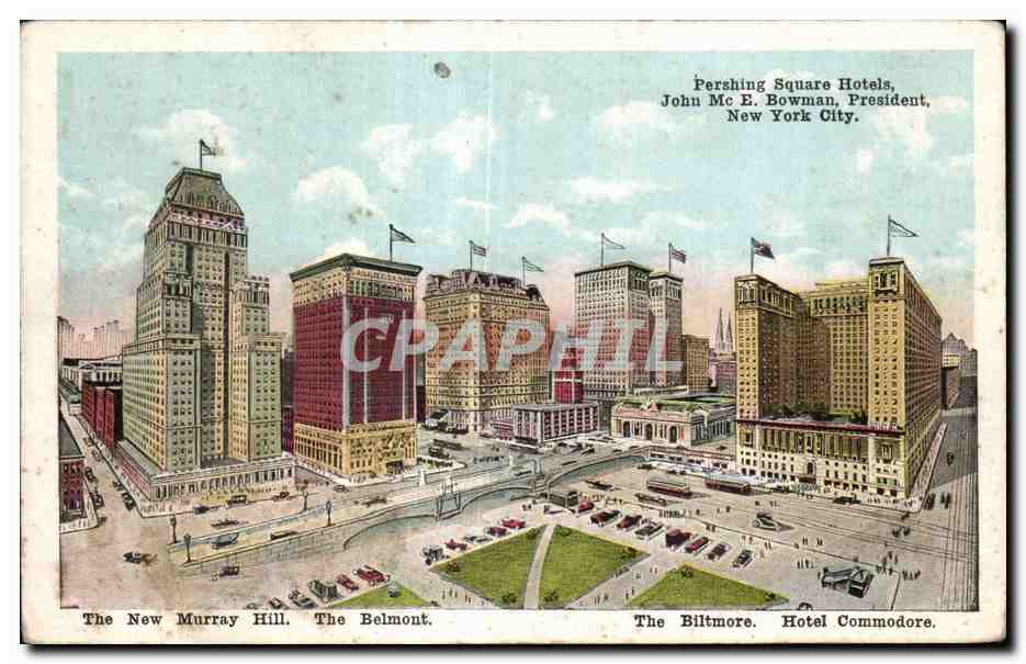 Etats Unis - USA - New York City - Parshing Square Hotels - John Mc E Bowman President - CPA 
