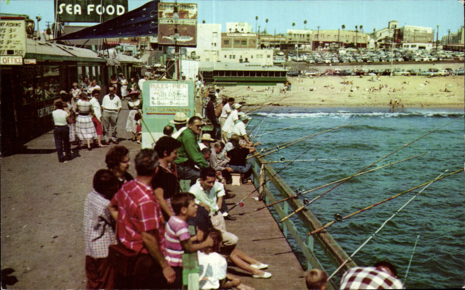 Etats Unis - USA - California - Fishing from the pier - Redondo Beach - CPA 