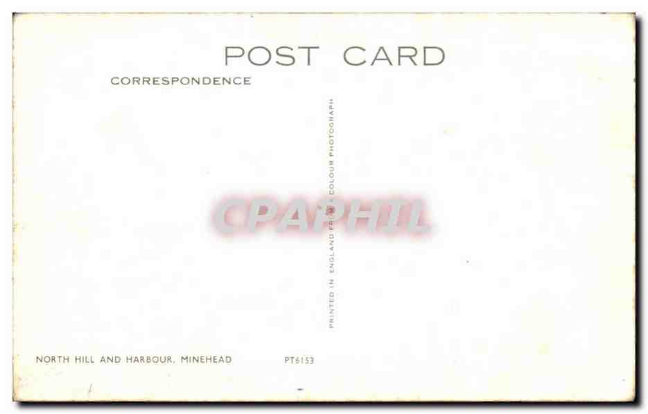 England - Angleterre - Somerset - Minehead - North Hill and Harbour - CPA  — Rückseite