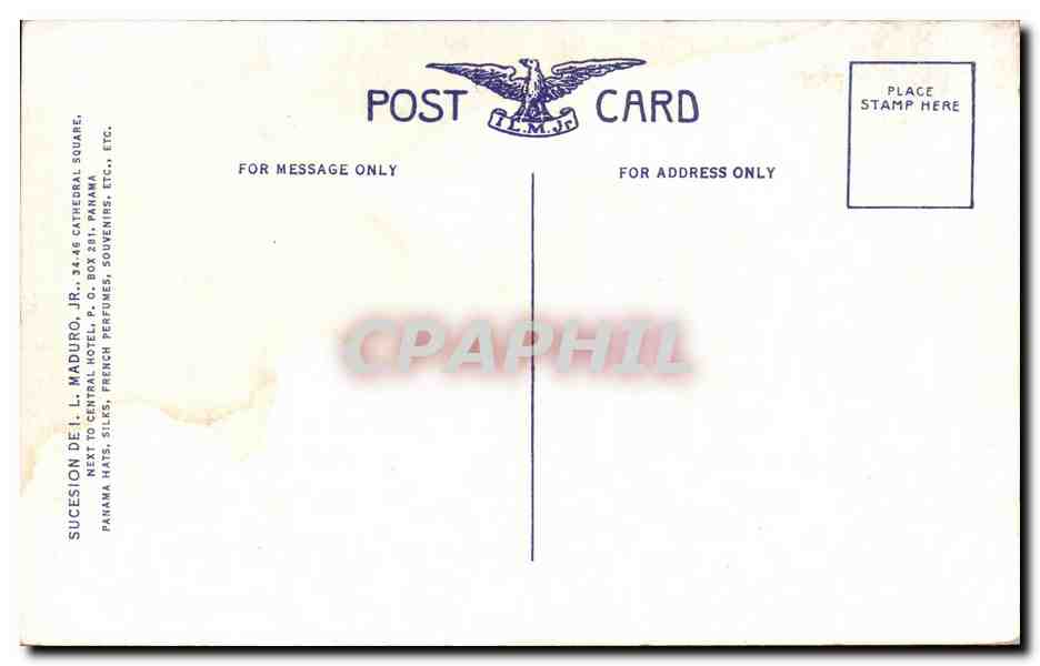 Central America - Panama - Cristobal - Zona del Canal - Canal Zone - CPA  — Back