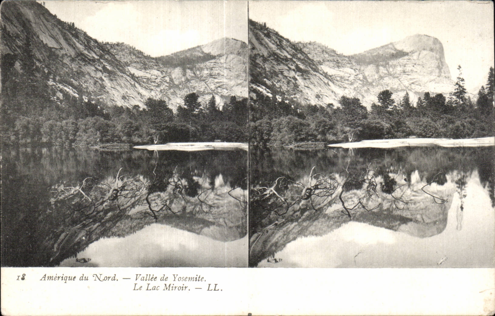 CPA Amerique du Nord Vallee de Yosemile Le Lac Miroir