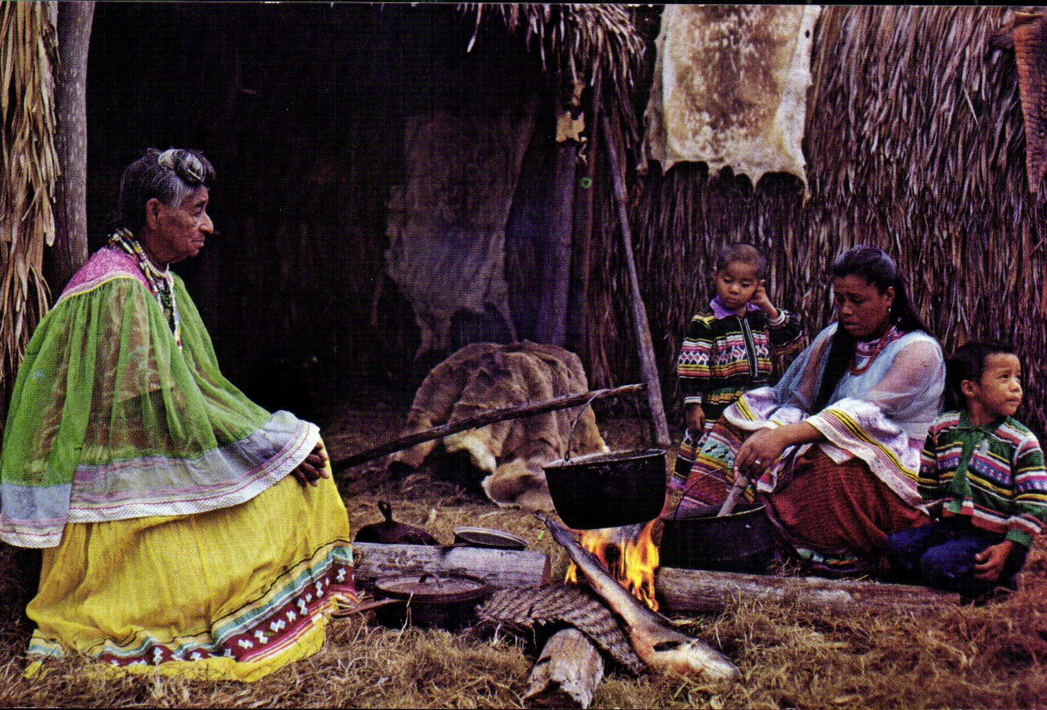 CPA Indians cooking over an open fire in Florida