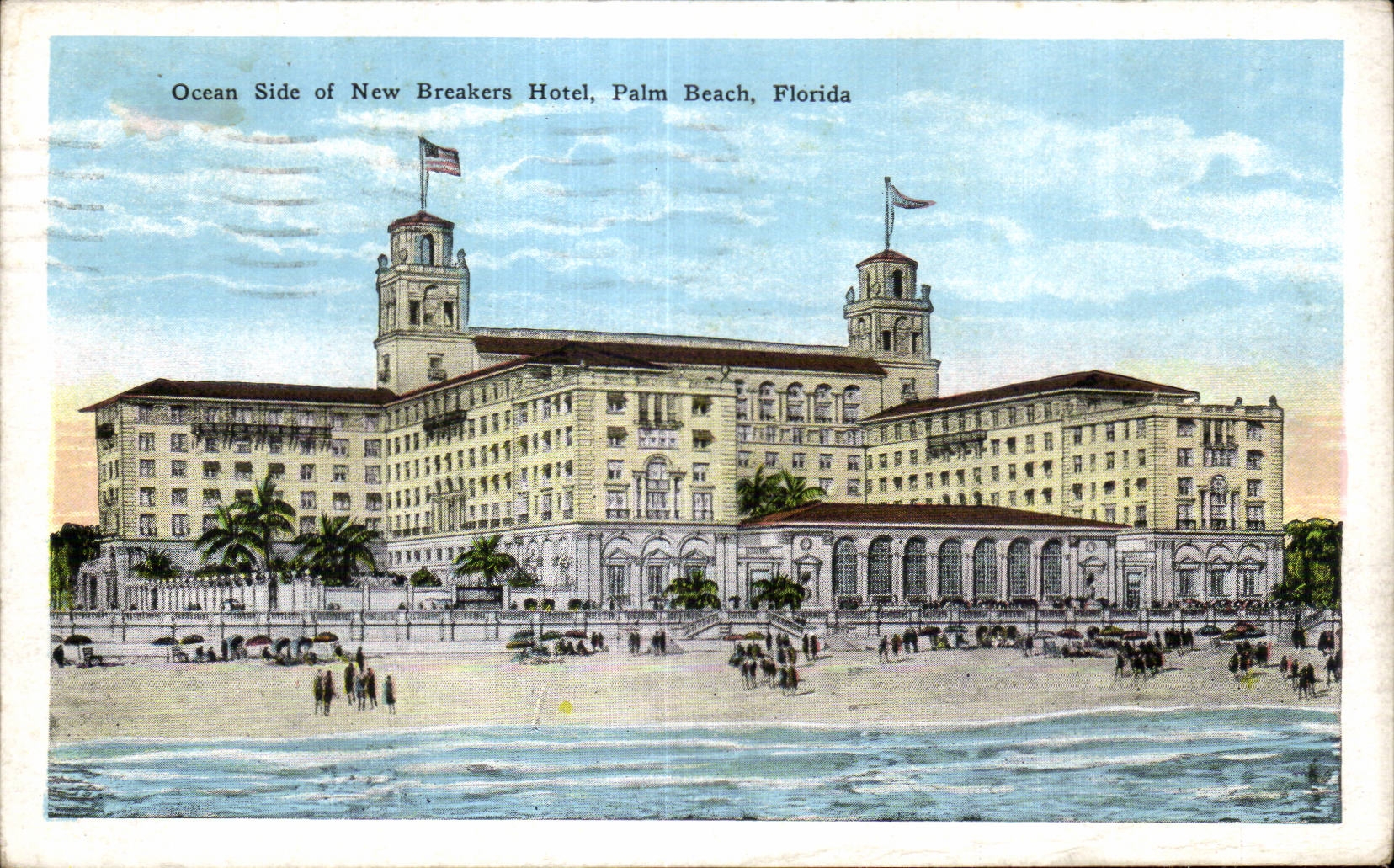 CPA Ocean Side of New Breakers Hotel Plam Beach Florida