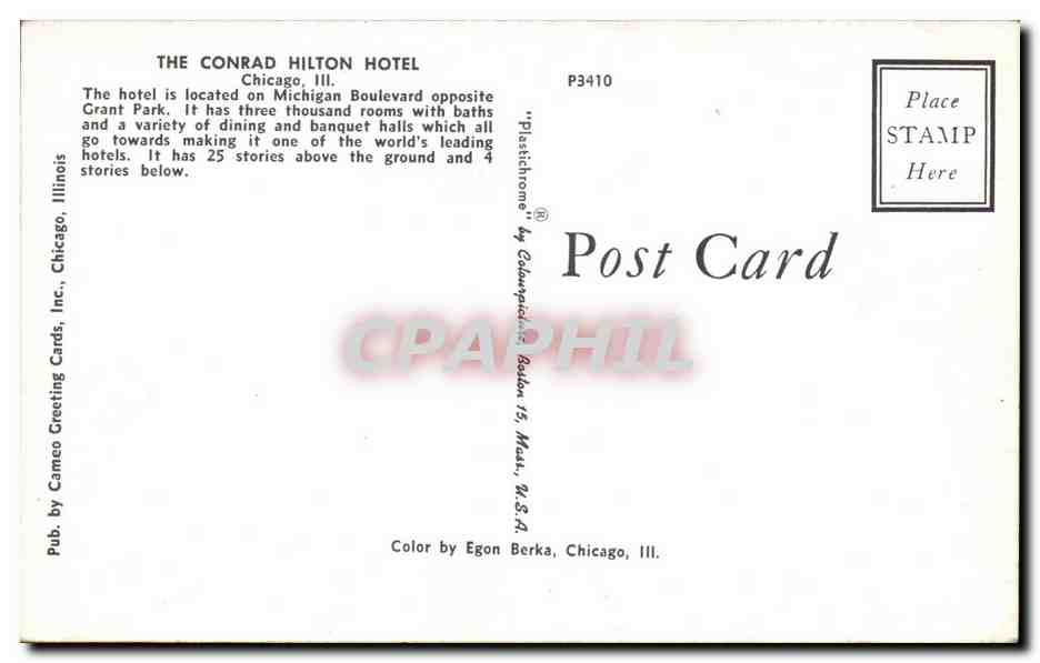 CPA Washington Building Battery N Y City — Rückseite