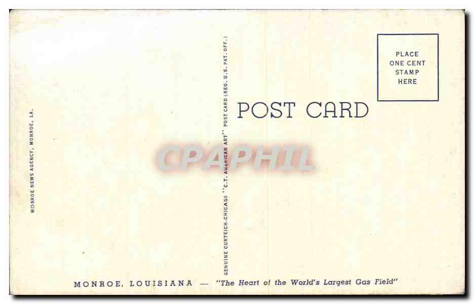 CPA First Prebyterian Church Monroe la — Rückseite