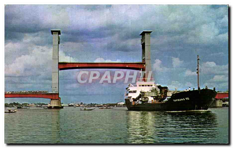 CPA Jembatan Ampera Palembang indonesie Indonesia Bateau 