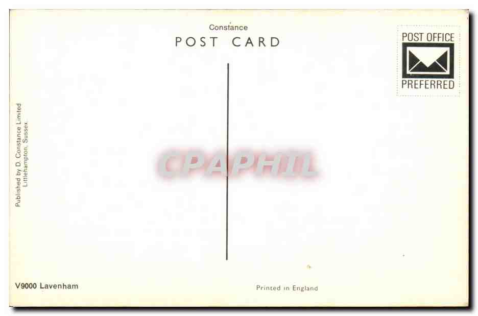 CPA Post Office and Crooked High Street Lavenbam — Rückseite