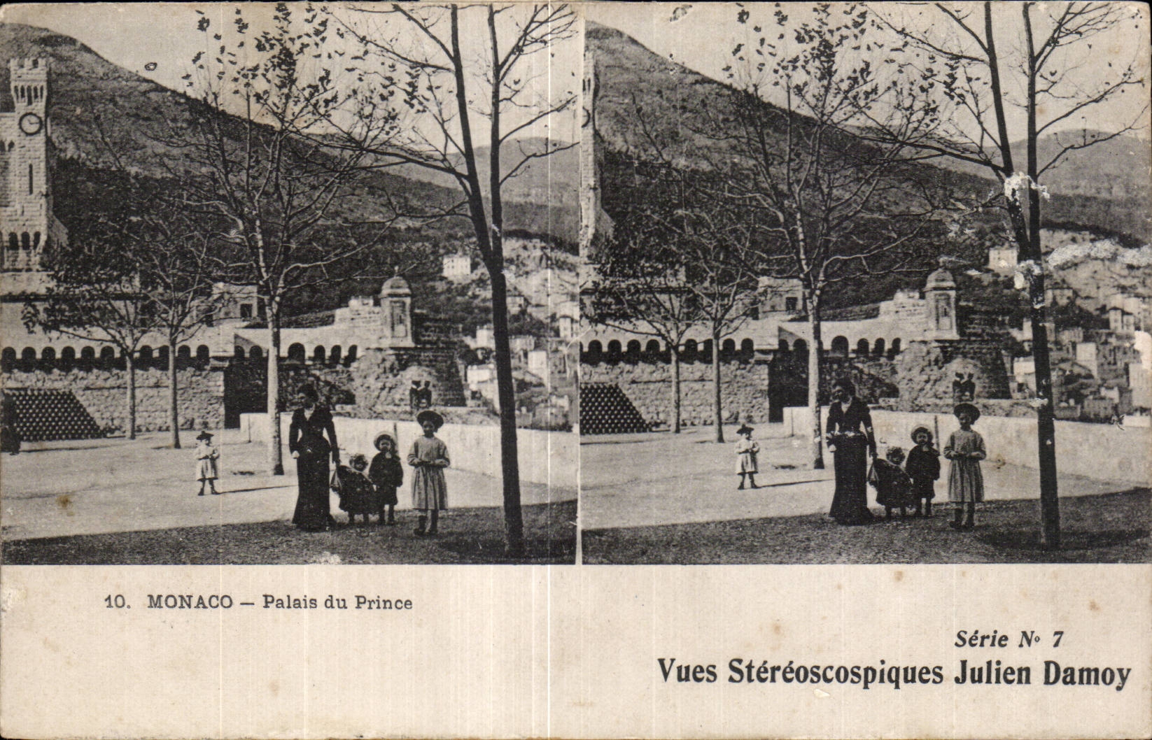 CPA Vues Stereoscopiques Julien Damoy Monaco Palais du Prince 