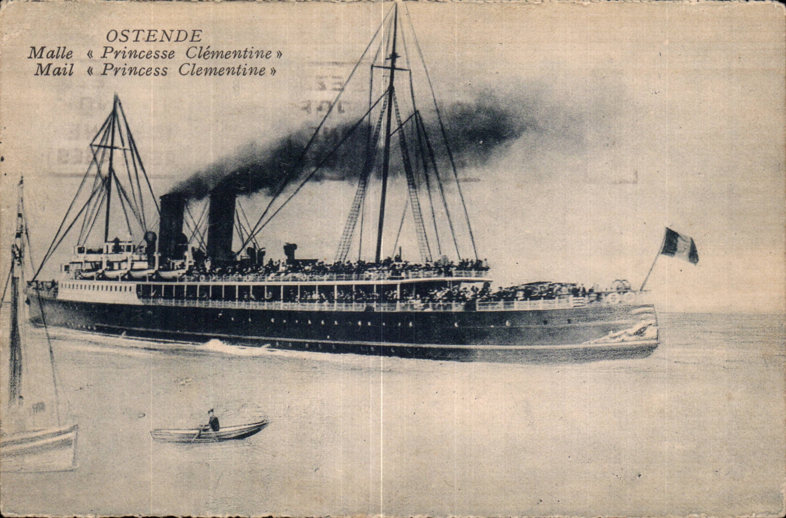 CPA Bateau Ostende Malle Princesse Clementine Paquebot 