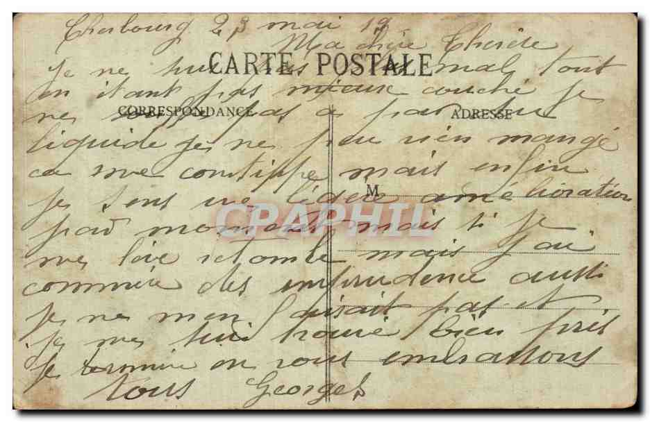 CPA Bateau Le Cuirasse Jaureguiberry — Verso