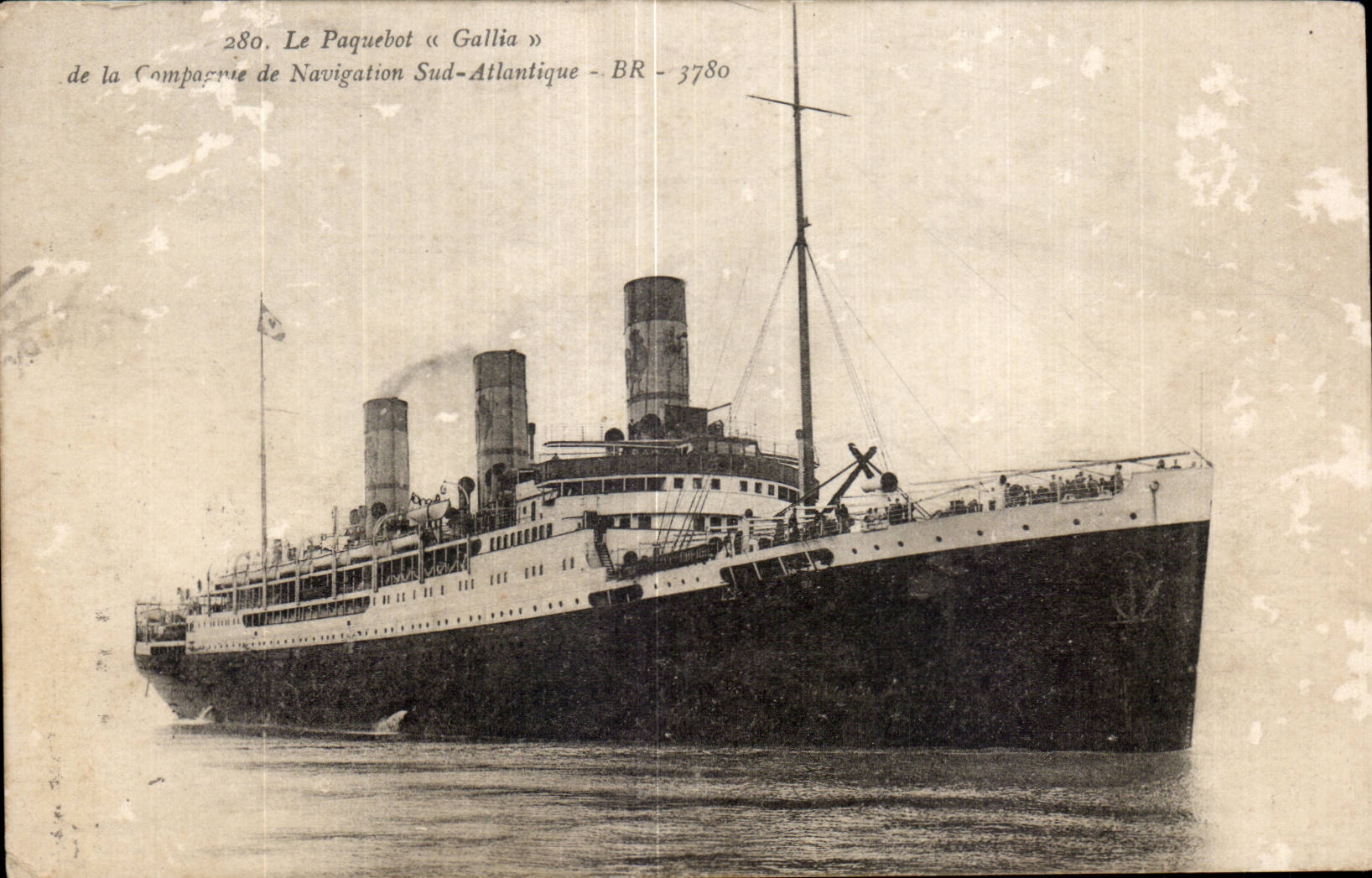 Le Paquebot « Gallia » — Compagnie de Navigation Sud-Atlantique — BR-3780