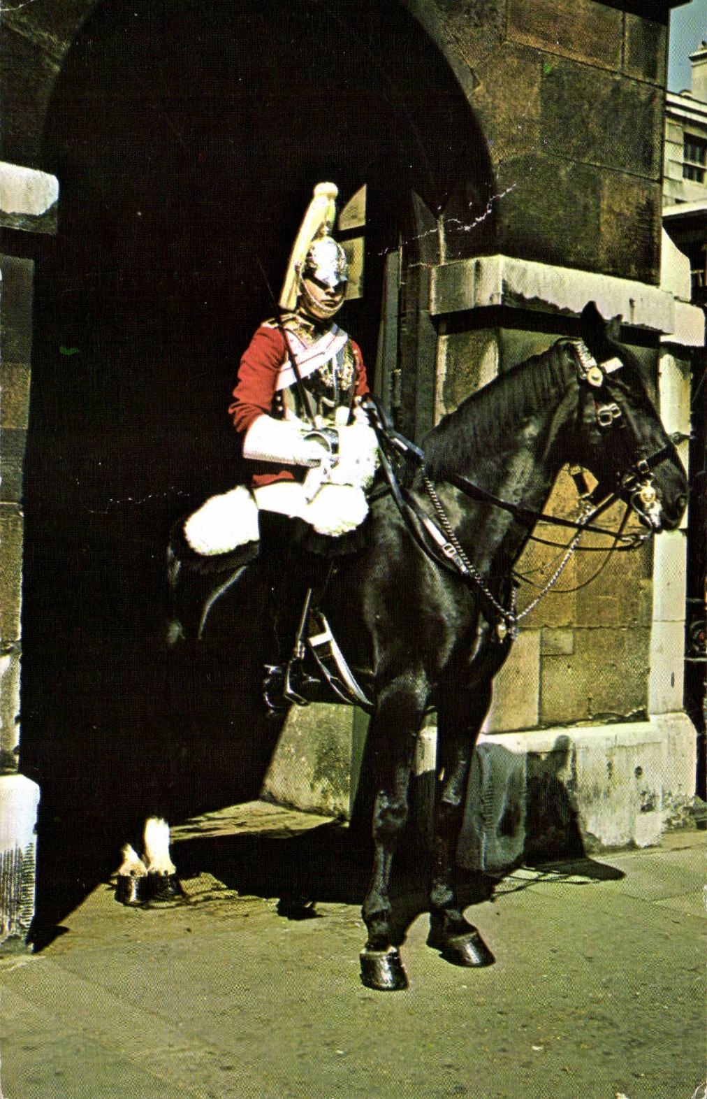 CPSM Mounted sentry horse guards parade London Cheval Horse Militaria 
