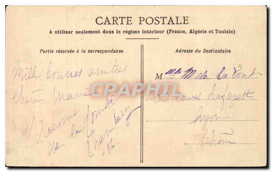 CPA Chemins de fer de l Ouest et de Brighton Paris a londres — Rückseite