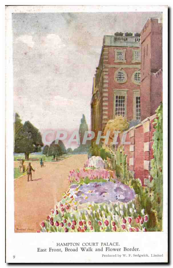 CPA Hampton Court Palace East Front Broad Walk and Border