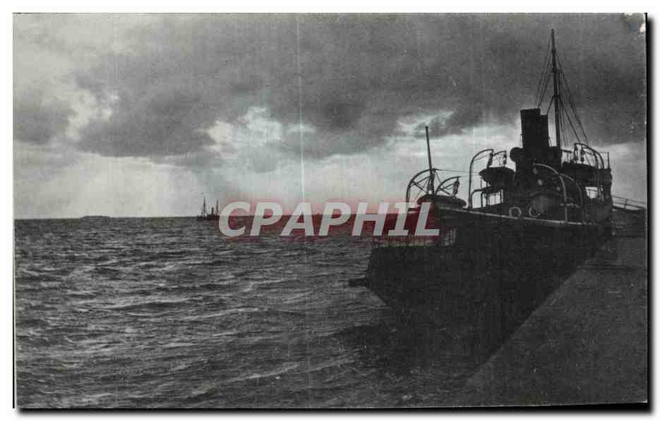 Bateau à vapeur au port — série 487 — éditeur non identifié