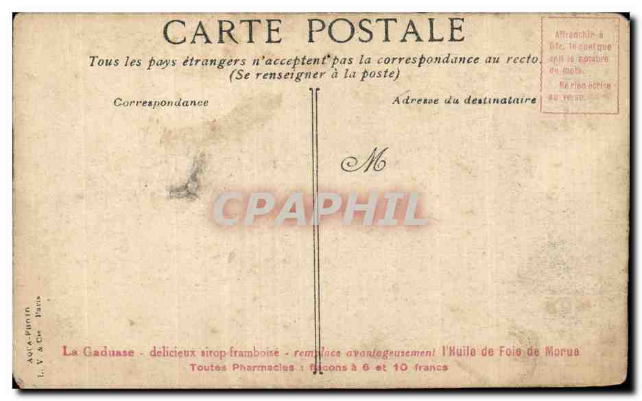 CPA Bateau Au Marine francaise Le Dupetit Thoaurs Croiseur de 1ere classe — Verso