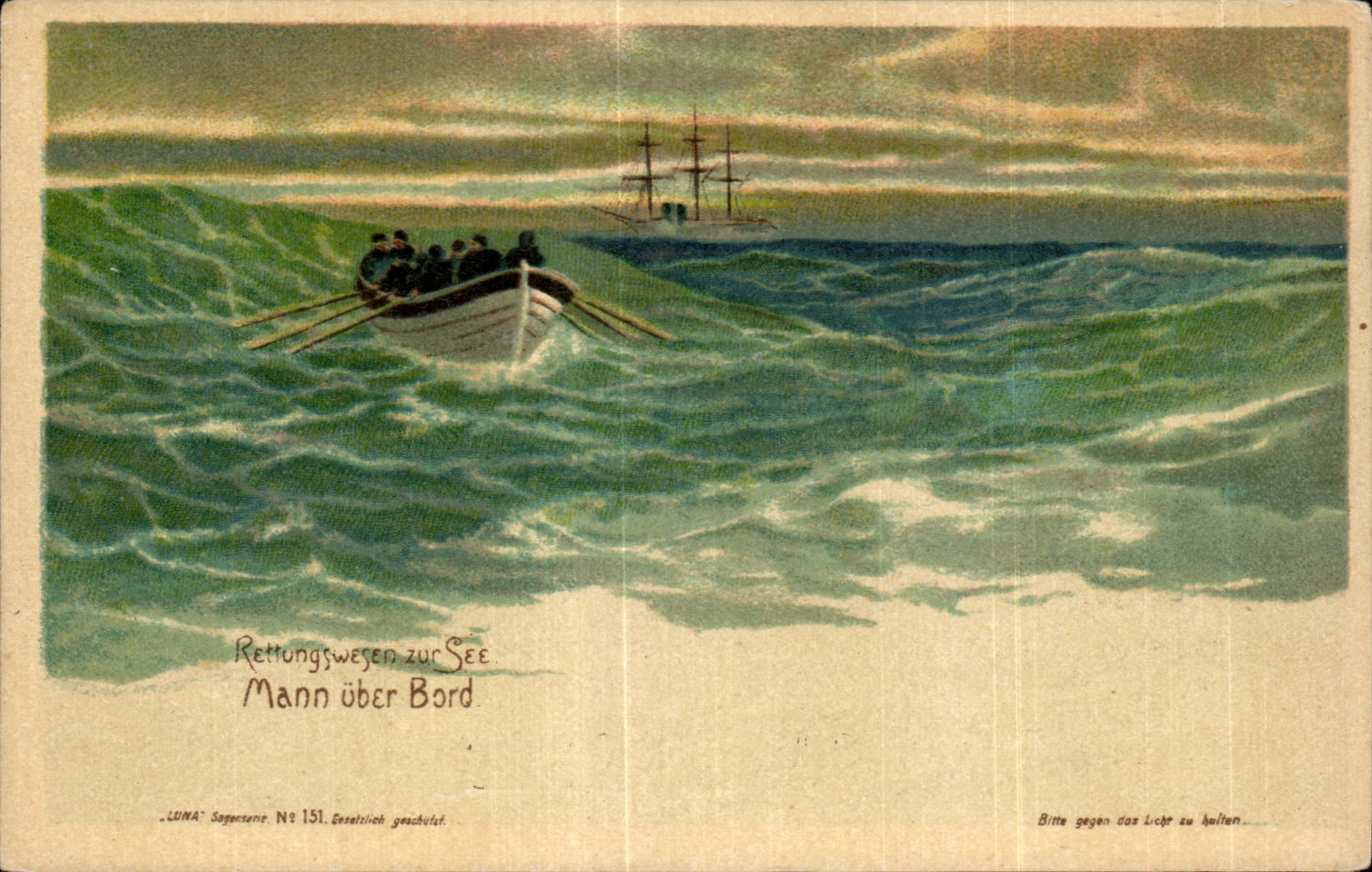 Sauvetage en mer — Homme sauvé à bord — LUNA Sagenserie Nr. 151