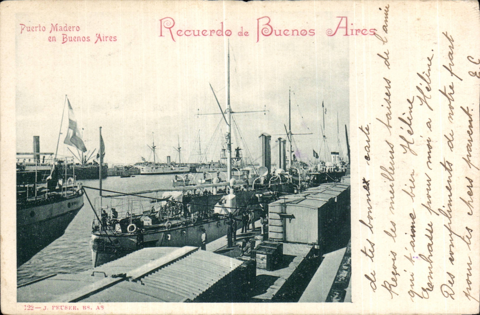 CPA Bateau Recuerdo de Buenos Aires Argentine Argentina Paquebot 