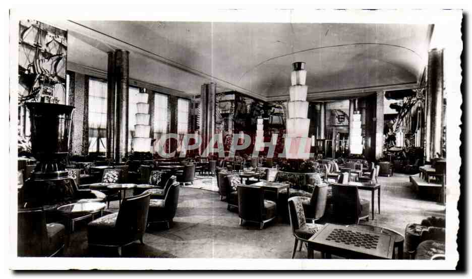 Paquebot "Normandie" — 1er classe. Le grand salon — Byron Co. Photo, New-York