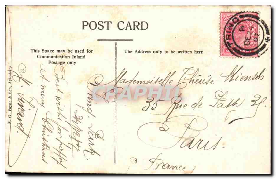 CPA The museum   Lousia cottages Tring  — Rückseite